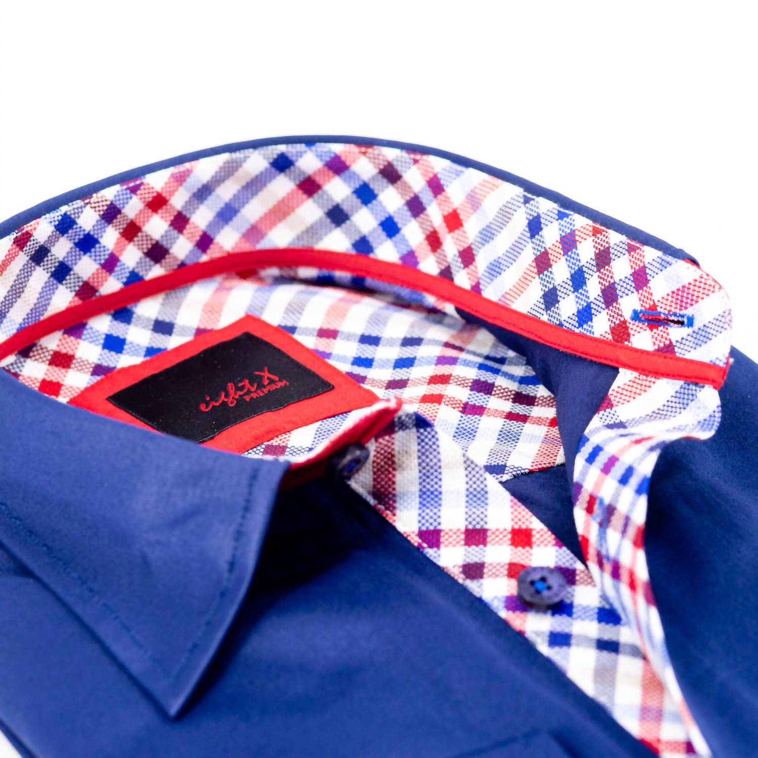 Eight X - Button Down Shirt With Plaid Trim