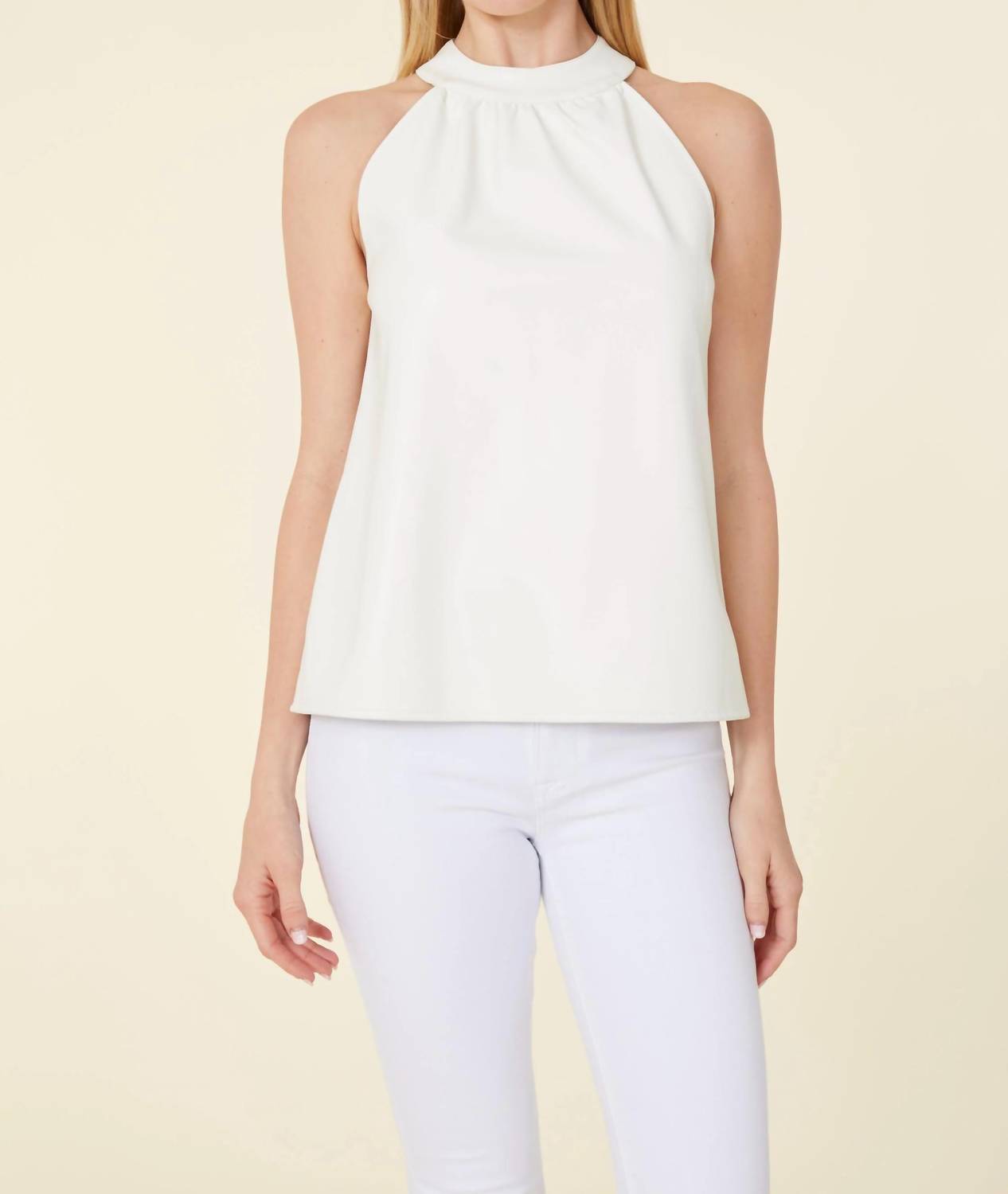 Dolce Cabo - Leather Halter Top