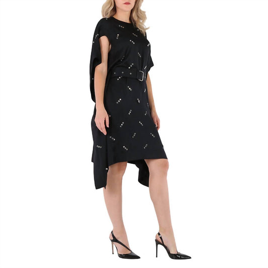 Burberry - Antonina Embellished Asymmetric Belted Silk Dress