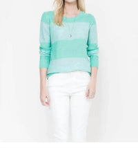 Quinn - Sequin Stripe Crew Neck Sweater