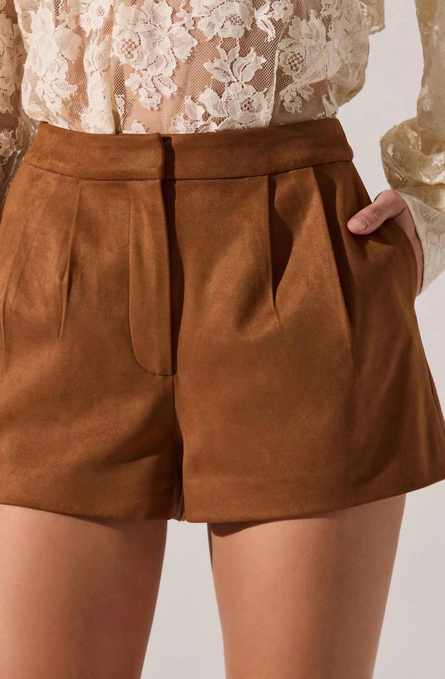 Astr - Jude Faux Suede Shorts