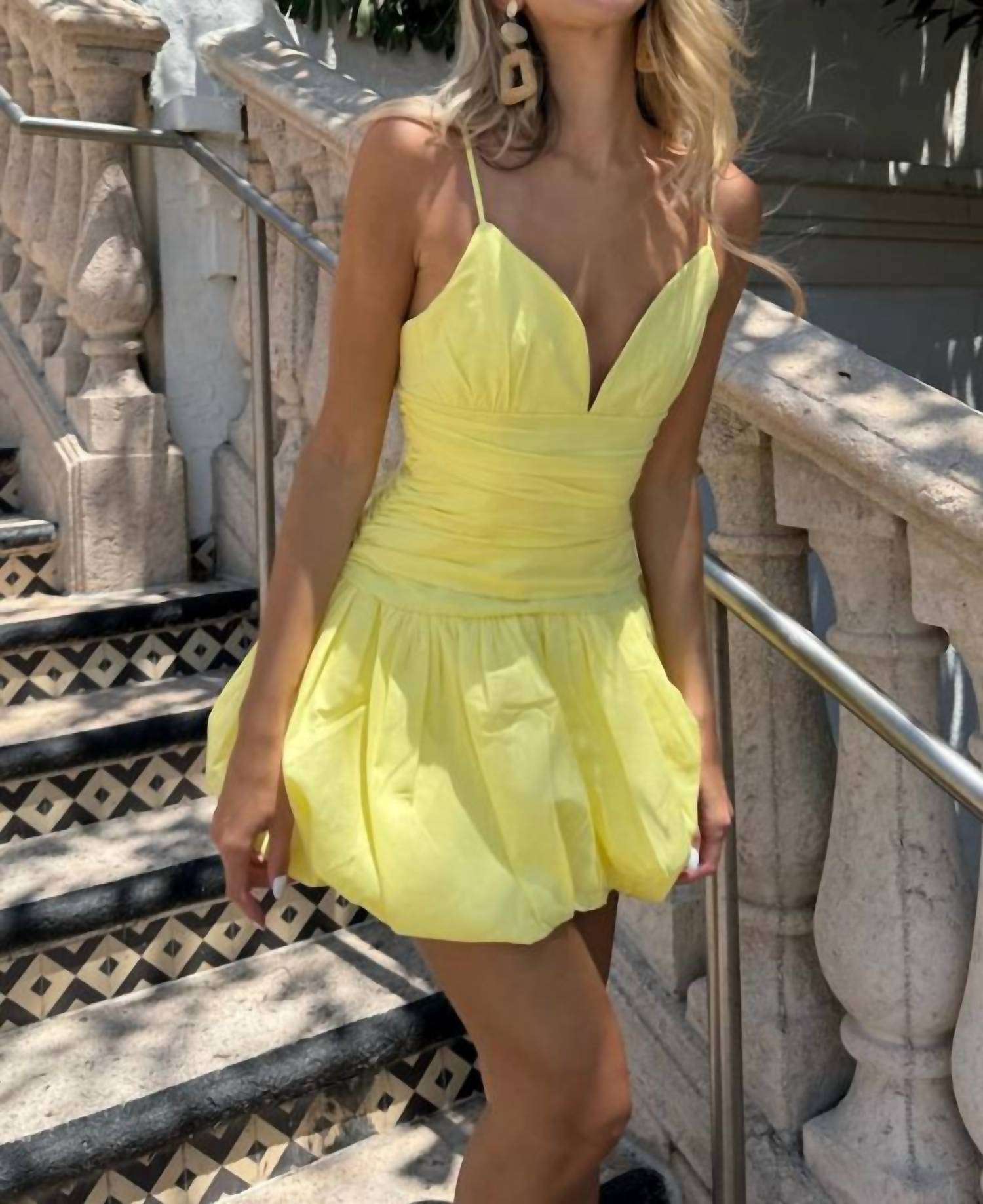 Line And Dot - Positano Bubble Mini Dress