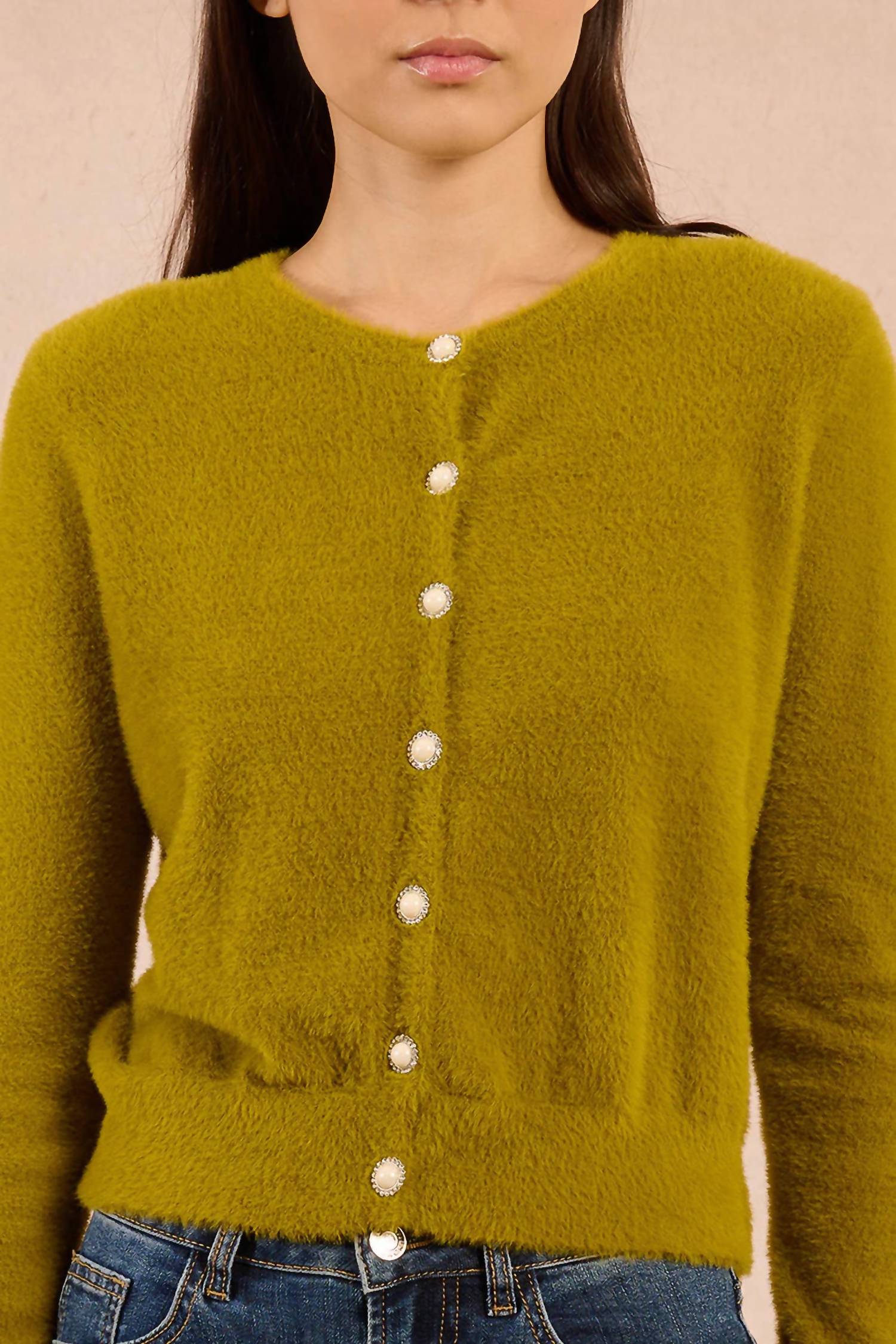 Molly Bracken - Pearl Button Knitted Cardigan