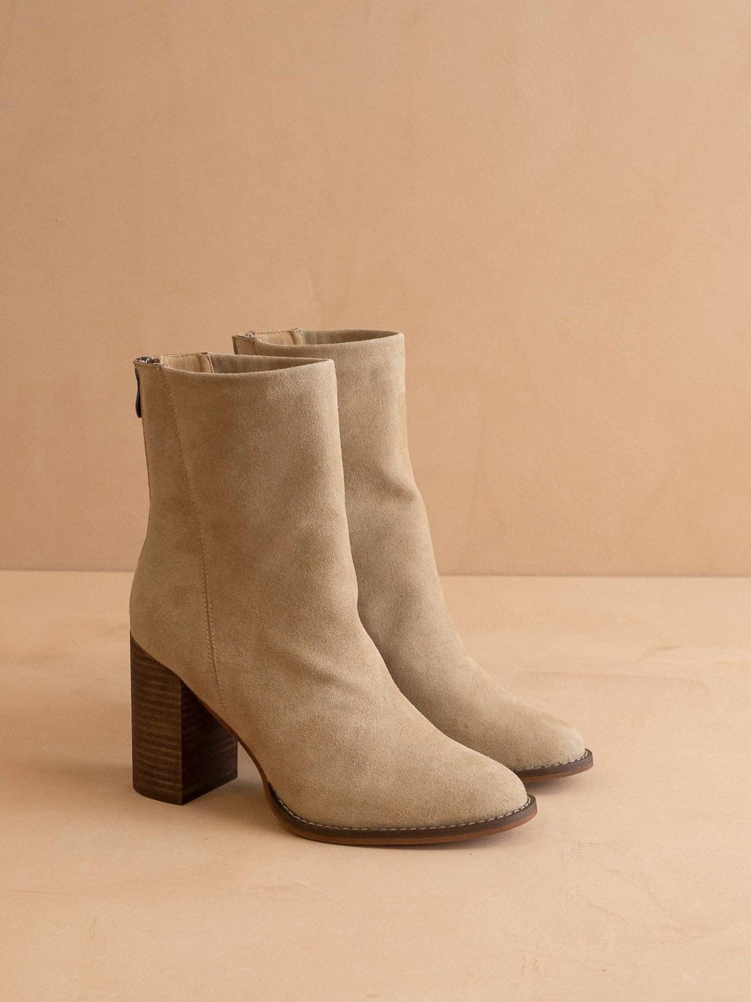 Oasis Society - Women's The Maxine Minimal Suede Heel Fall Bootie