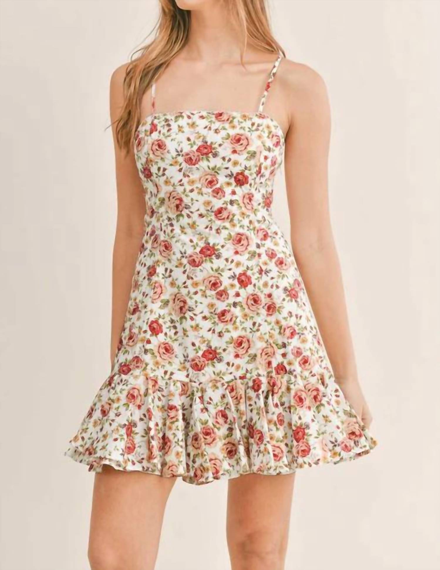 Mable - Floral Print Mini Dress