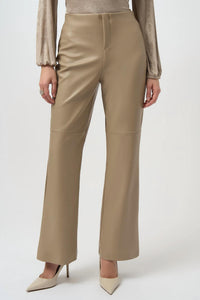 Joseph Ribkoff - Leatherette Pull On Wide Leg Pants