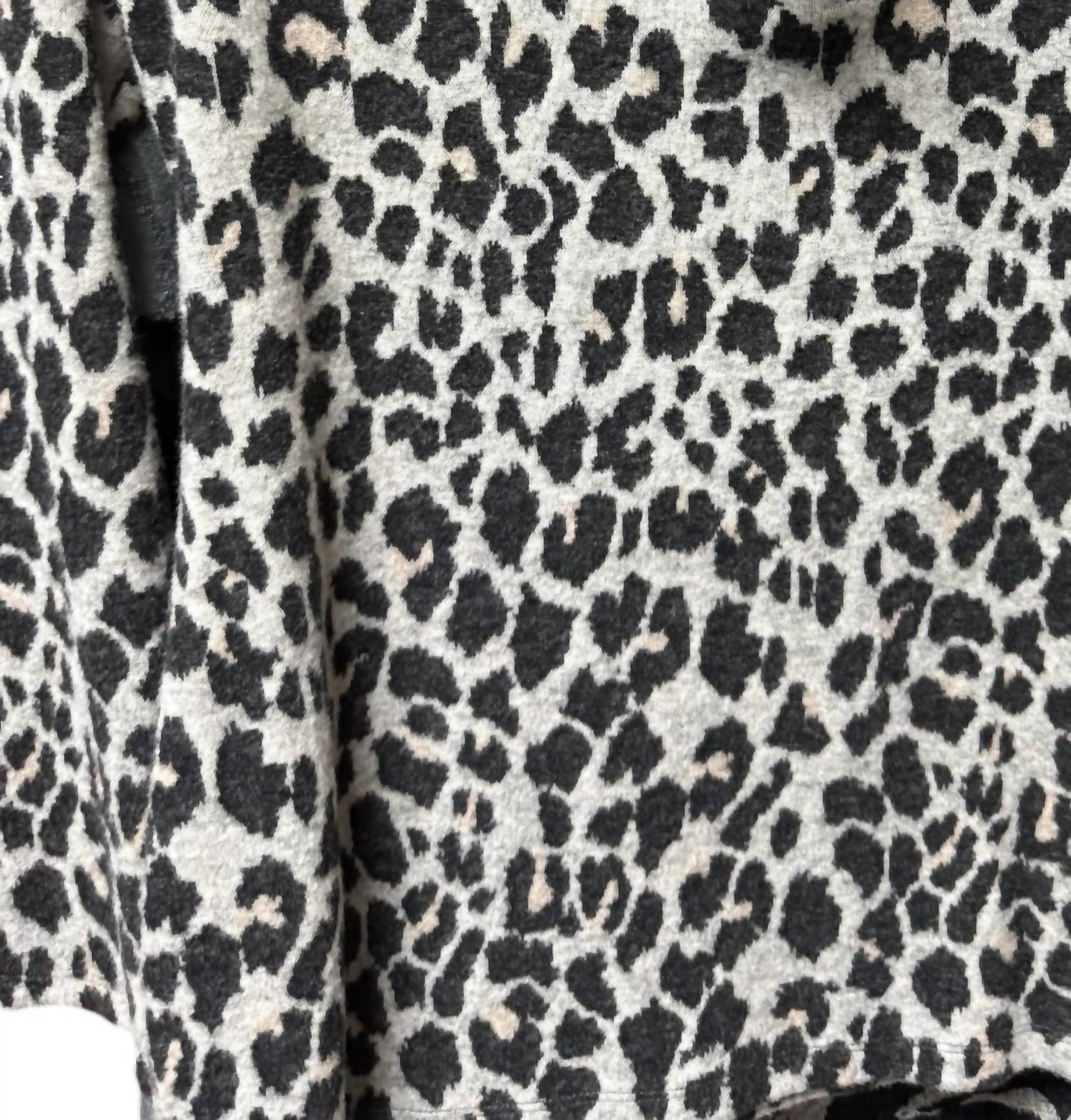 Michael Tyler Women's Animal Long Slevee Top in black - women's blouse - detail view