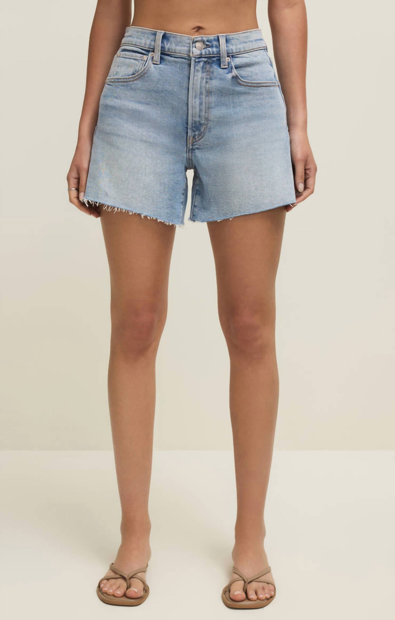 Z Supply Jonah Mid Rise Relaxed Shorts in avalon - women's shorts