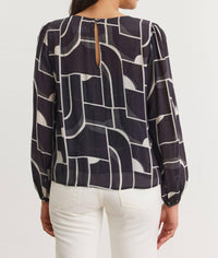 Velvet By Graham & Spencer - Bauhaus Print Desta Blouse