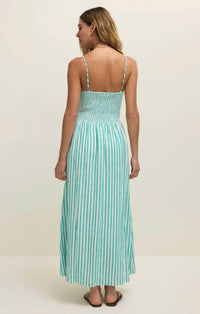 Z Supply Bayside Stripe Linen Maxi Dress in la palma 1 - women's dress - alternate view