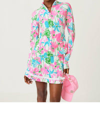 Lilly Pulitzer Luxletic Barbados Zip Up Jacket in resort white viney liney - women's jacket