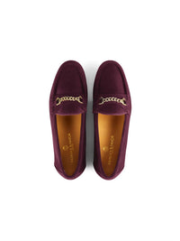 Fairfax & Favor Women's Apsley Loafer in elderberry - women's flats - alternate view