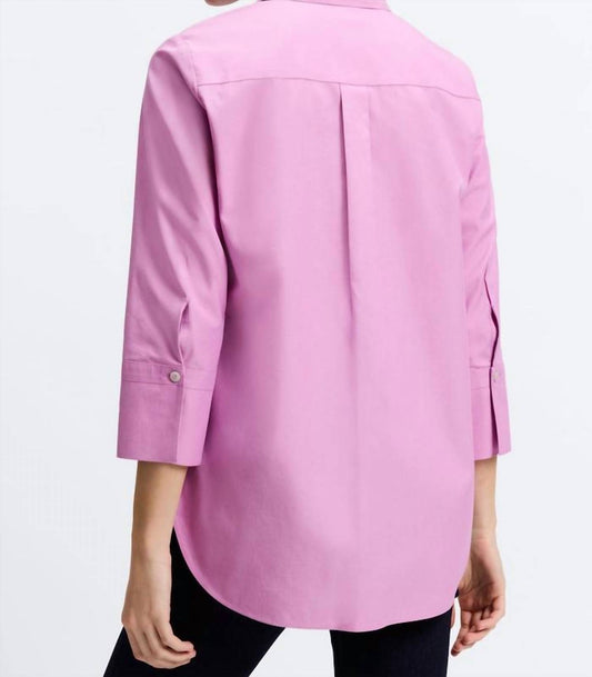 Foxcroft - Madison No Iron Pinpoint 3/4 Sleeve Tunic