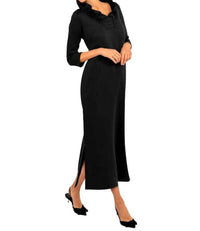 GRETCHEN SCOTT Ruffneck Maxi Dress - Plus in black - women's dress