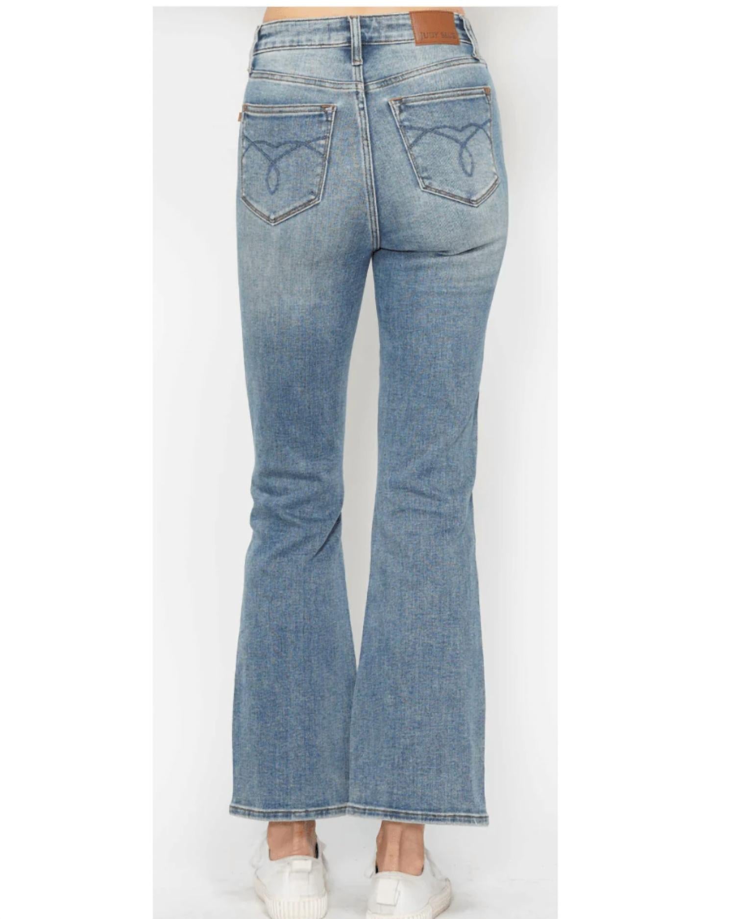 Judy Blue - Tummy Control Embroidered Bootcut Jeans