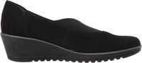 Ara Women's Haddie Wedge Slip On Shoe in black - women's shoe