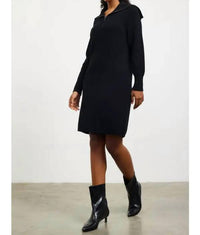 Skies Are Blue - Women's Ribbed Zip Front Sweater Dress
