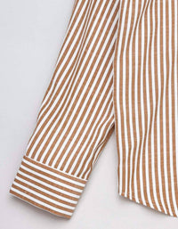 By Together Women's Vincent Button Down in brown - women's shirt - alternate view