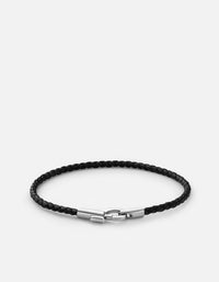Miansai Men's Medium Snap Leather Bracelet in black - women's jewelry