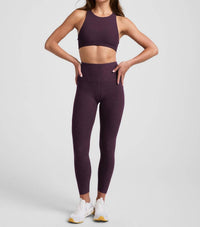 BEYOND YOGA Spacedye Refocus Bra in eggplant purple heather - women's intimate - view 4