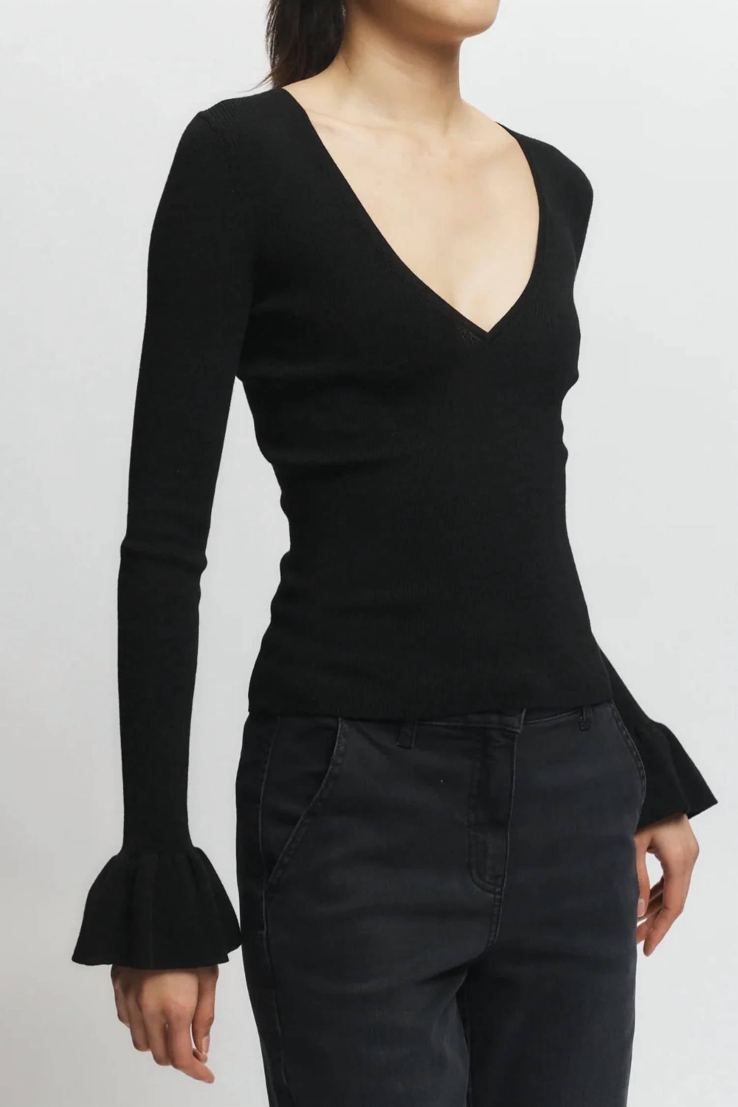 Saint Art - Watson Ruffle Knit Sweater