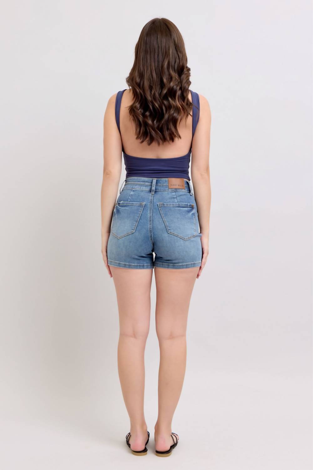 Judy Blue - High Waist Tummy Control Double Waistband Shorts