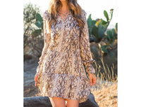 Thml - Snake Print Ruffle Dress