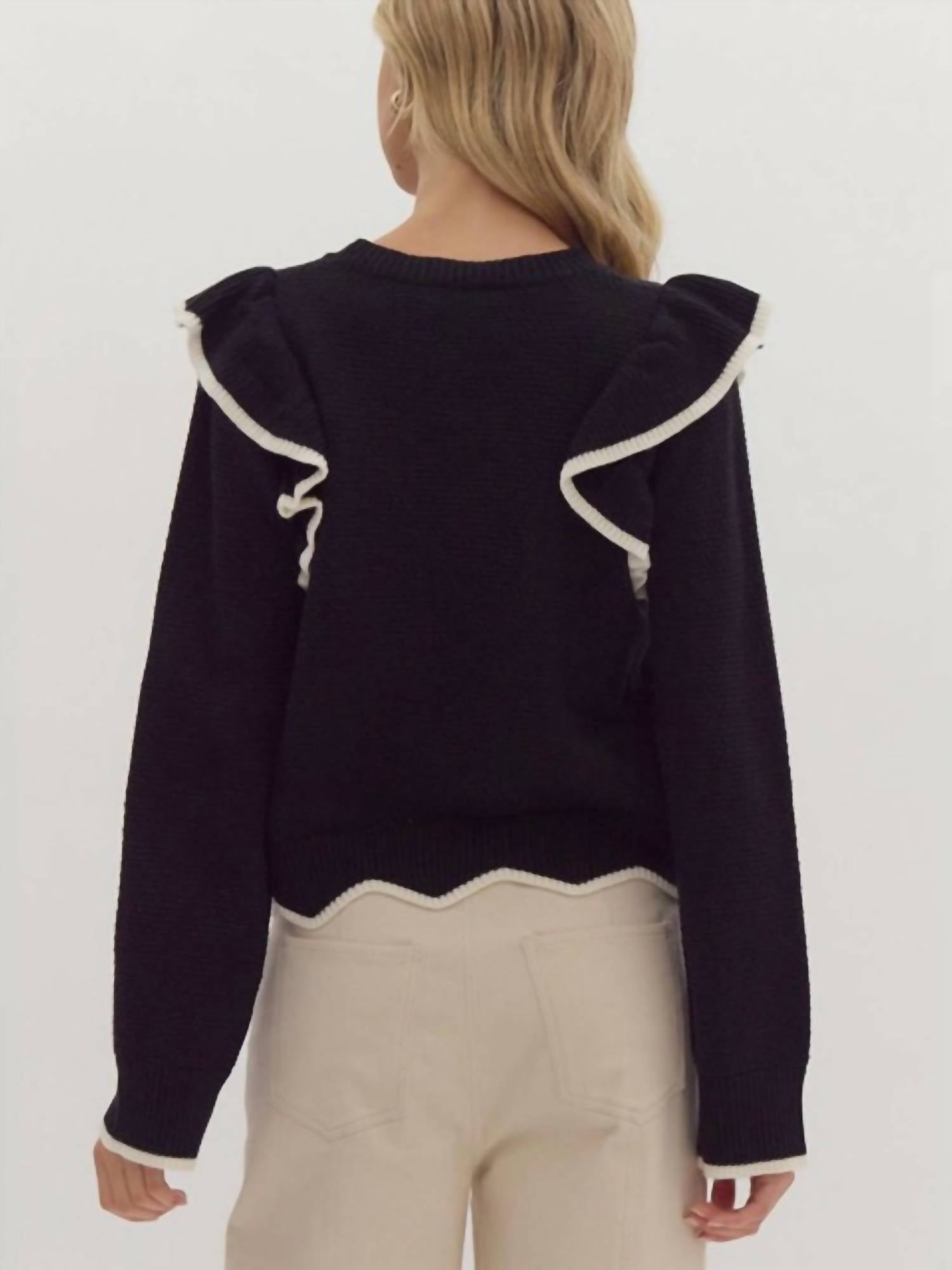Entro - Ruffle Detail Sweater