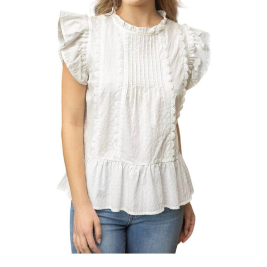 Voy - Scalloped Lace Blouse