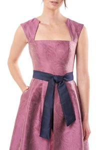Kay Unger - Mikado Walk Through Jumpsuit With Stretch Crepe Pant