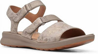 Clarks Women's Un Adorn Ease Sandal in taupe metallic combi - women's sandal