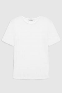 ANINE BING Pia Short Sleeve Tee in off white - women's t-shirt - alternate view