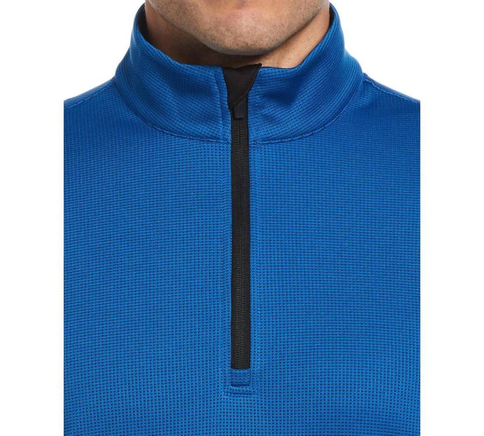 Pga Tour - Men's Micro Jacquard Quarter-zip Pullover Sweatershirt