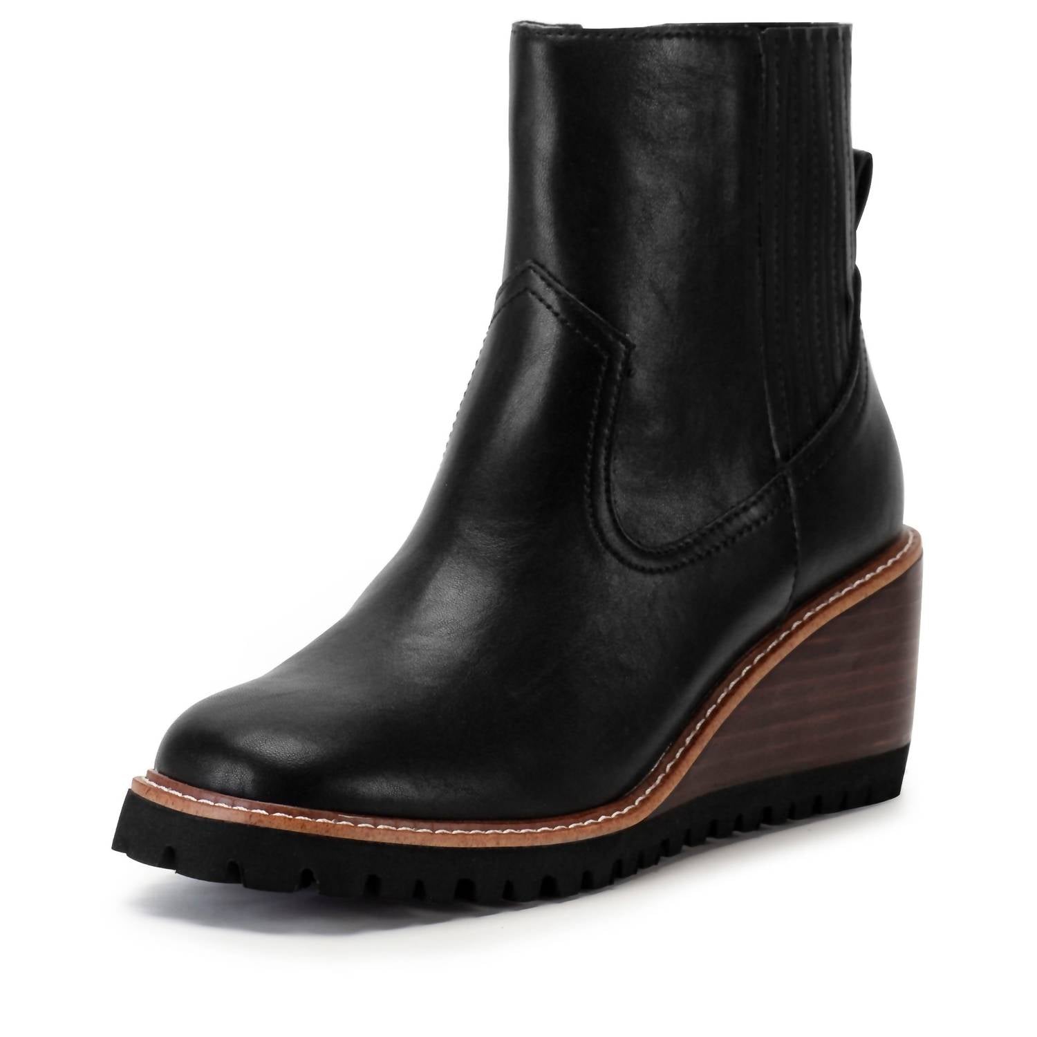 YELLOWBOX Women's Immix Wedge Boot in black - women's shoe