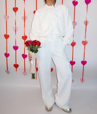 Mulla - Embossed Bomber And Long Pants Set
