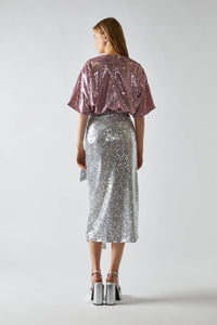Glamorous - Sequin Wrap Midi Skirt