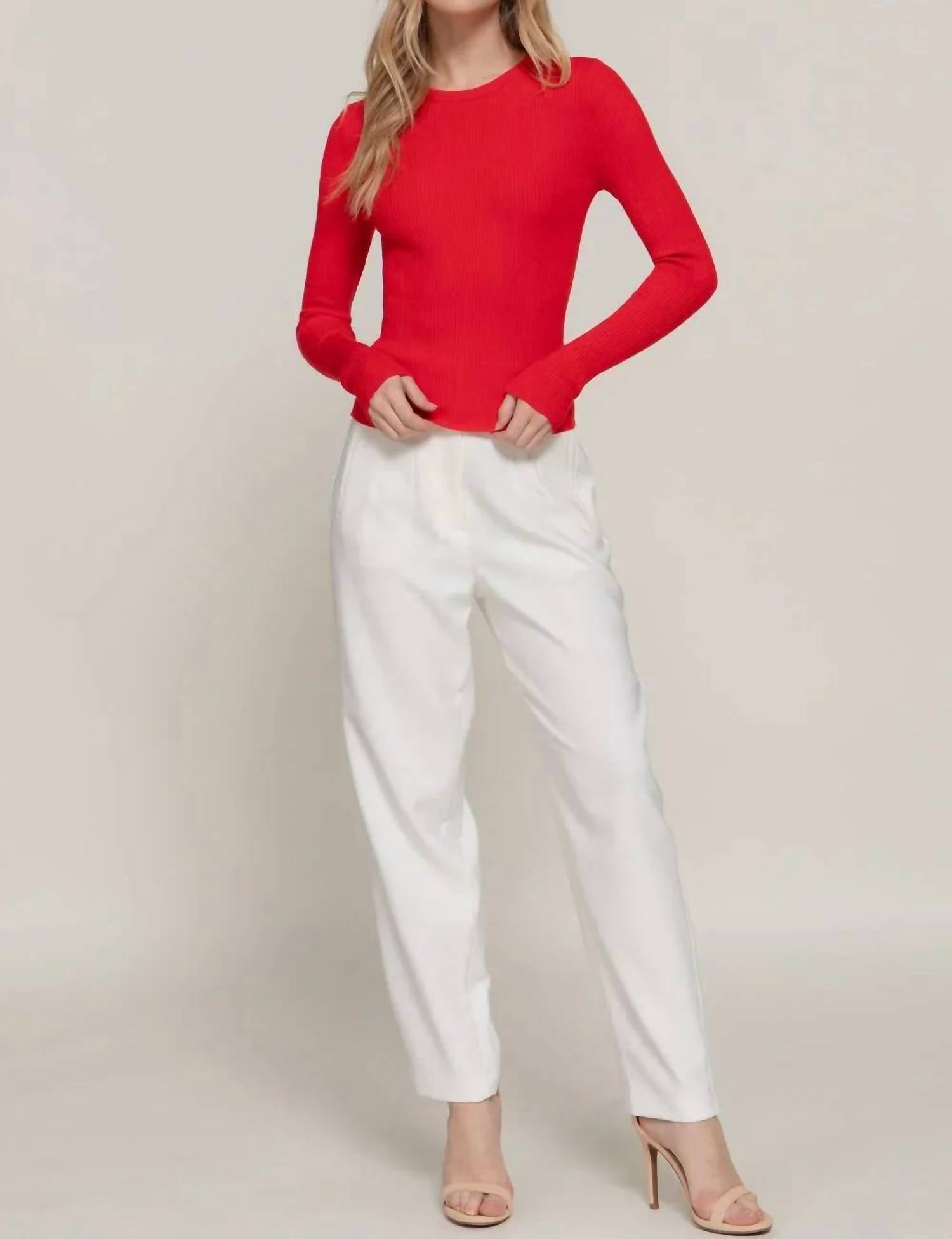 Active Basic - Ribbed Knit Long Sleeve Top