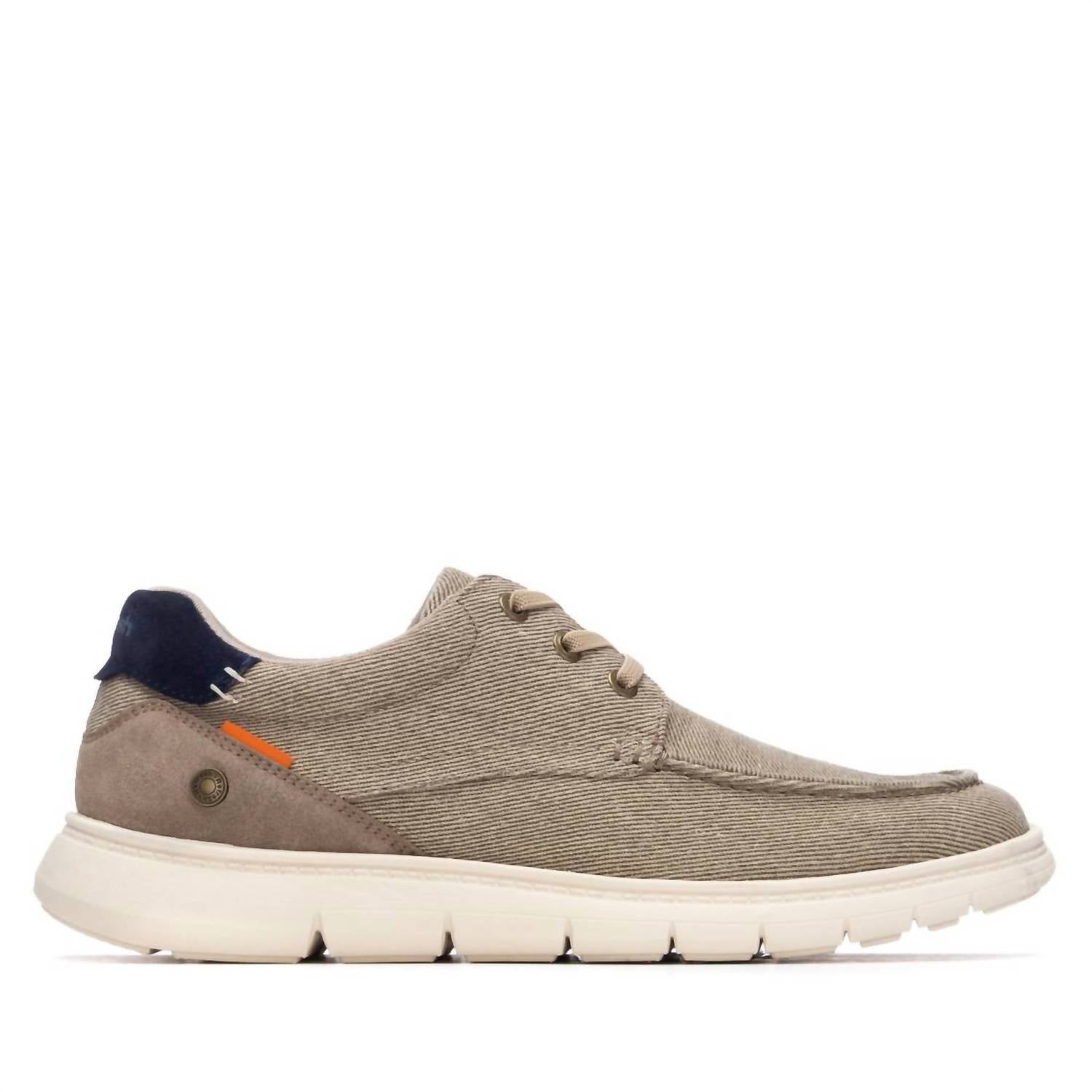 Xti Men's Ultra Light Comfort Boat Shoes in taupe - men's shoe
