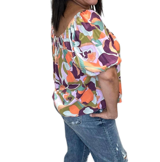 Easel - Seventies Floral Top