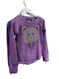 Tweenstyle - Girl's Bear With Bow Long Sleeve Thermal Top