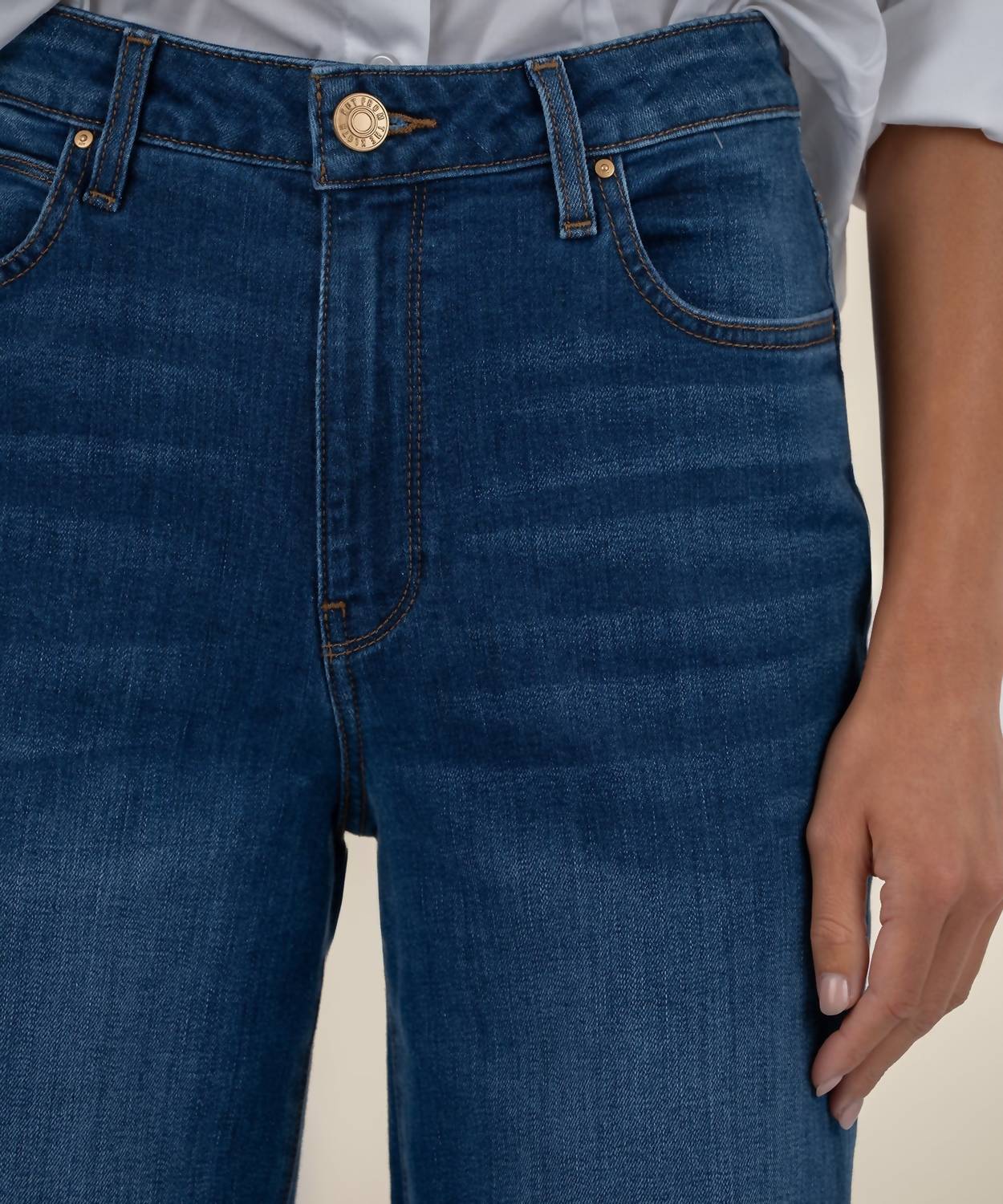 KUT FROM THE KLOTH Sienna High Rise Straight Leg Jeans in dark wash - women's jeans - view 4