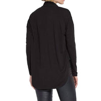 Lysse - Folded Neck Mix-media Top