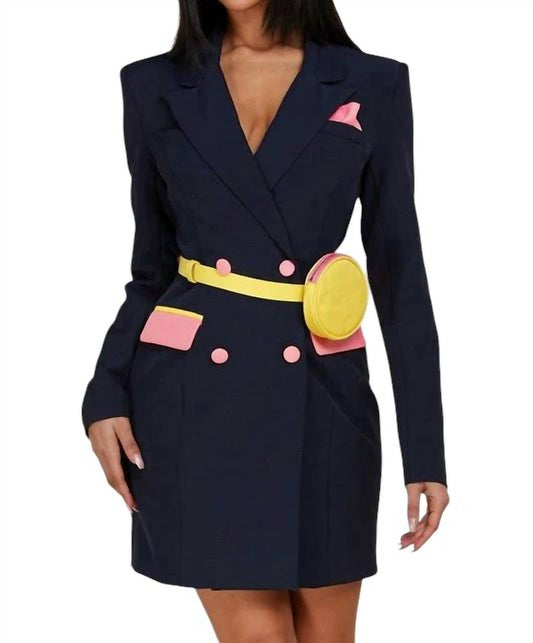 L'Atiste - Belted Blazer Dress