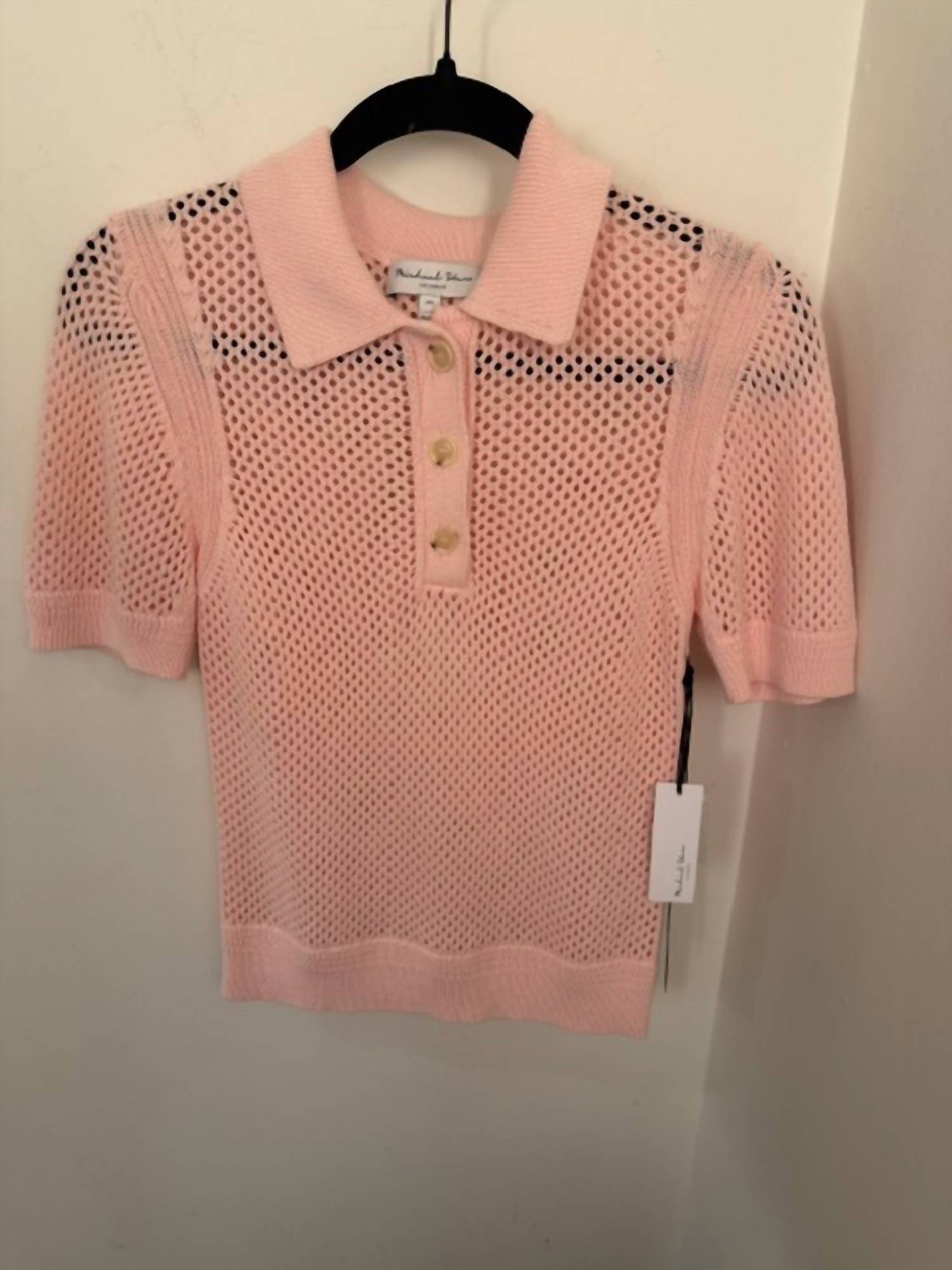Michael Stars - Women's Perri Mesh Stitch Polo Shirt