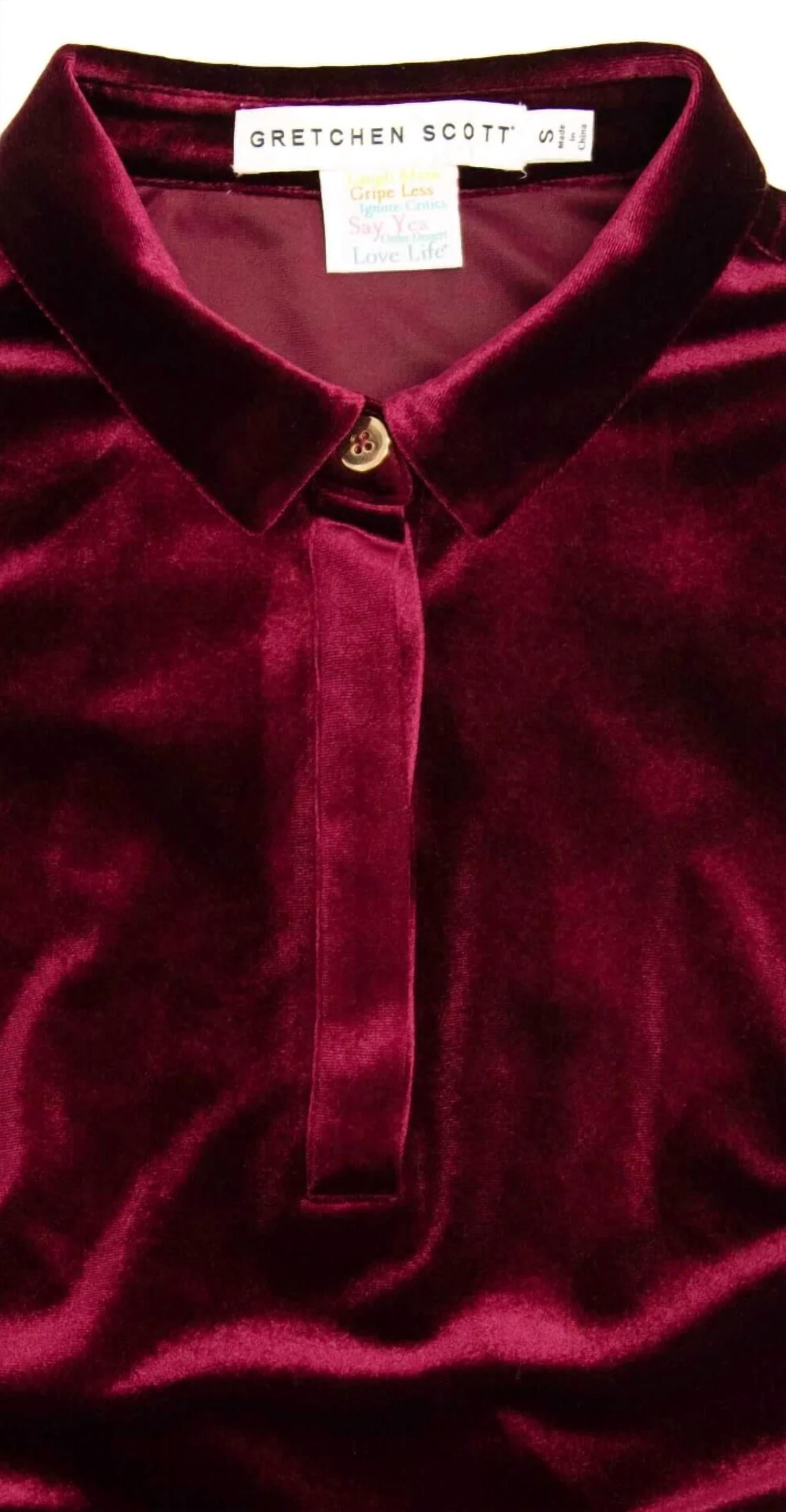 Gretchen Scott - Pop Over Silky Velvet Top