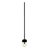 Saint Laurent - Women's Patent Leather Heart Keyring Necklace