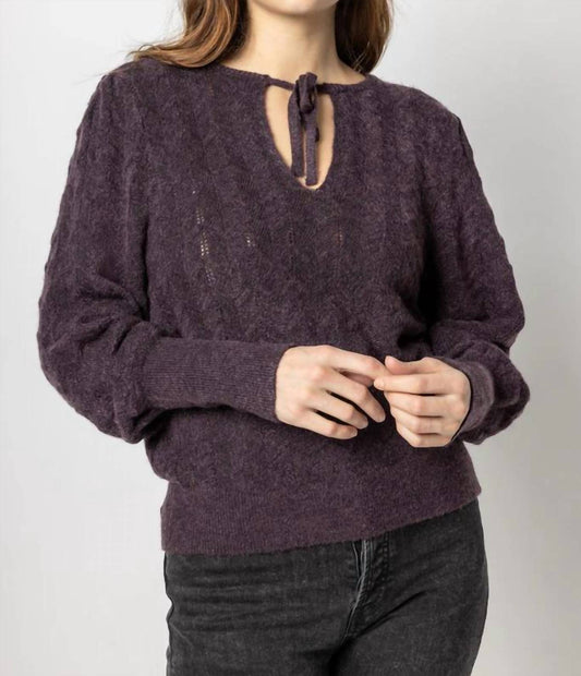 Lilla P - TIE FRONT PULLOVER SWEATER