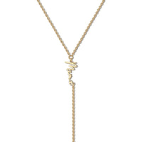 Eklexic - Women's Dainty Script Mama Lariat Necklace
