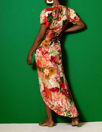 CAROLINA K Women's Dana Dress in jardin - women's dress - detail view