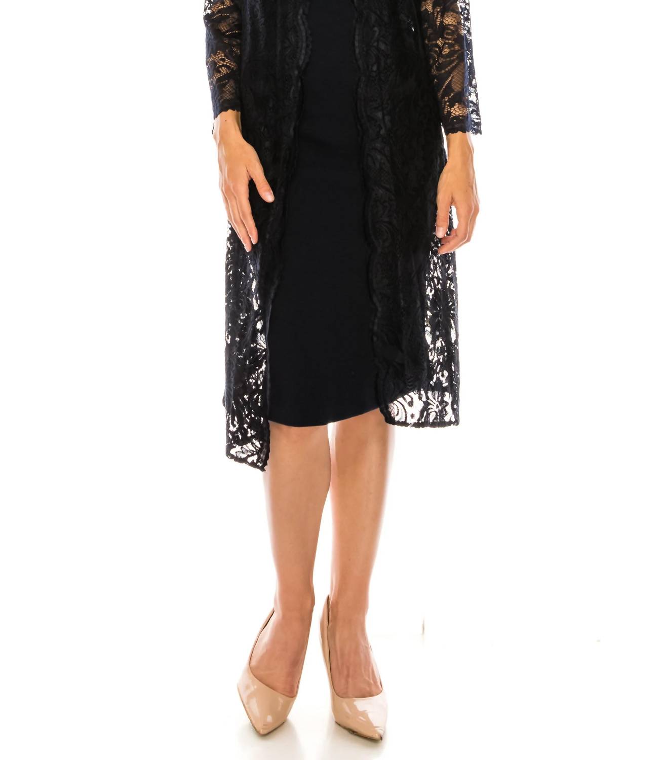 Maya Brooke - Lace Duster 2 Piece Jacket Dress